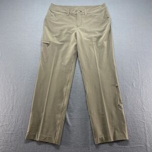Eddie Bauer Travex Hiking Pants Womens 10 Gray Roll Tab Cargo Straight Leg